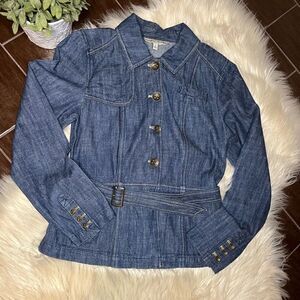 Bamboo Traders denim jacket/blouse sz small